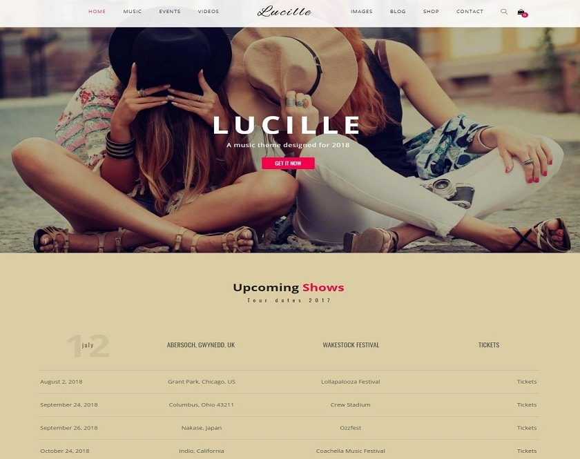 Lucille - Wonderfully outlined WordPress theme