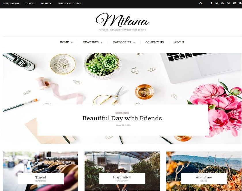 Milana - Individual and Magazine WordPress Responsive Quick Blog Theme