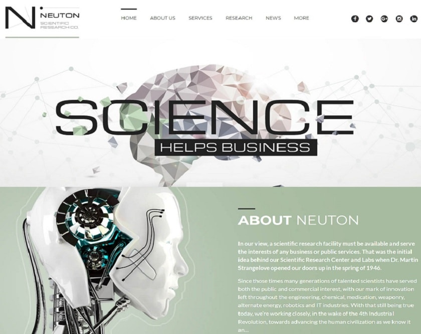 Neuton - Science Lab Responsive WordPress Theme