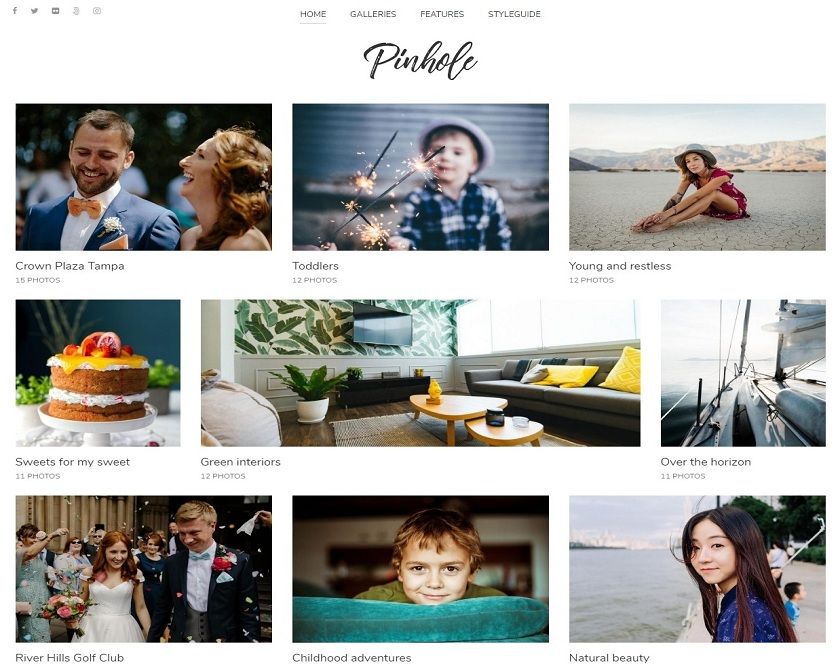 Pinhole - WordPress Gallery Theme for Photographers