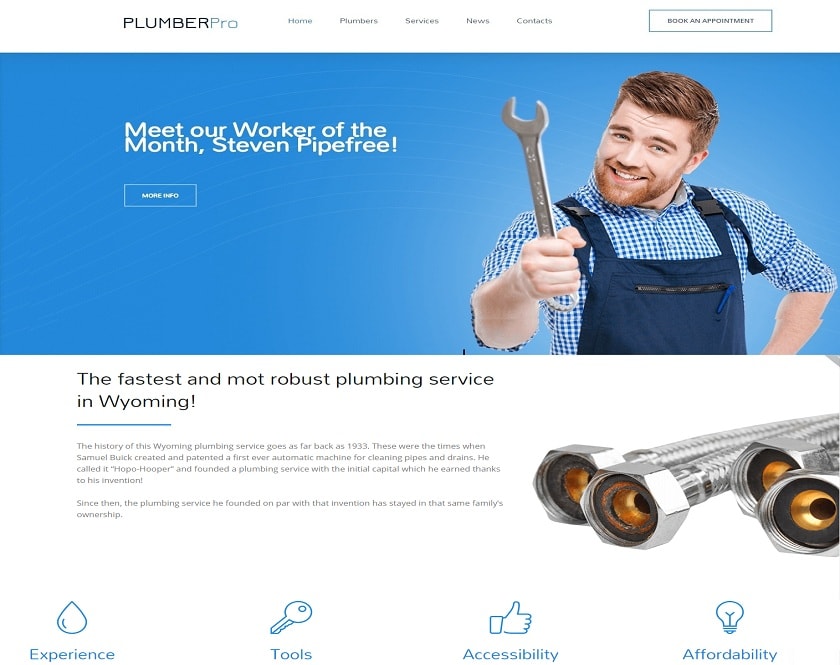 Plumbing Pro - Plumbing Services Responsive WordPress Theme