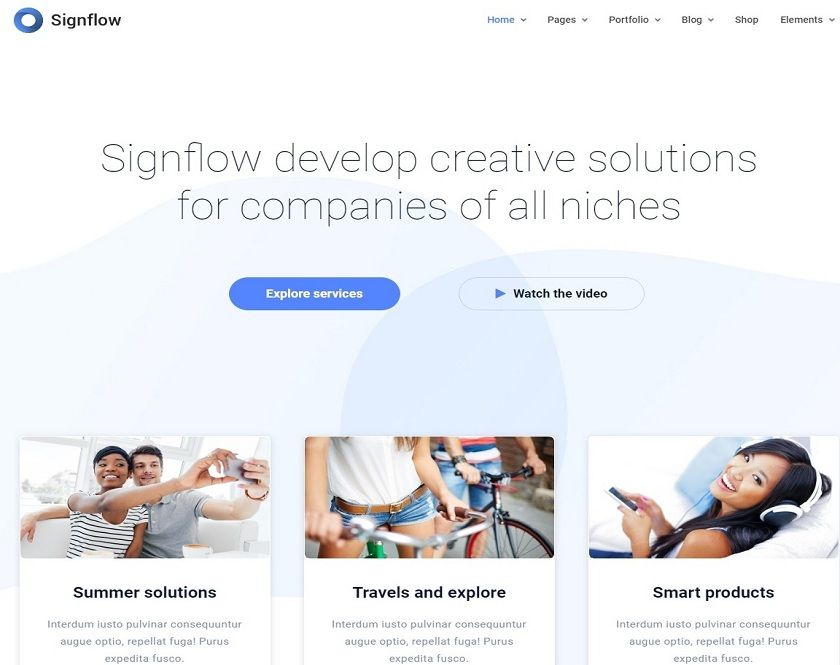 Signflow - Ultra-Present day Tech and Startup WordPress Theme