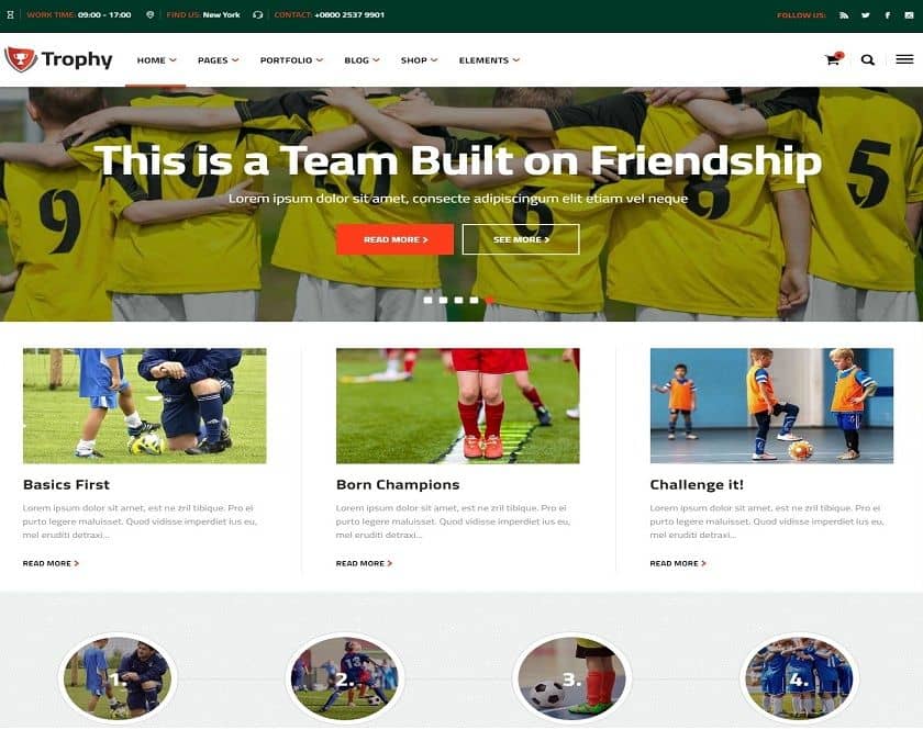 Trophy - Dynamic Soccer Club, Games, and Training WordPress Theme